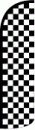Swooper Banner Flag 16' Kit Checker Black White Windless