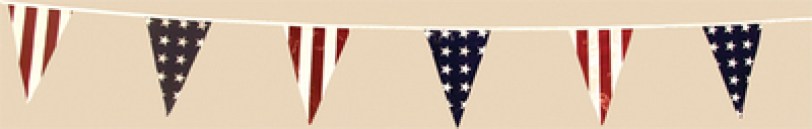 Patriotic 60' String Pennant Stars & Stripes flag