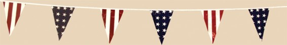 Patriotic 60' String Pennant Stars & Stripes flag