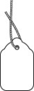 Merchandise Tags - Mini Tags 1 1/8'' x 3/4'' Strung White