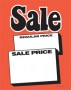 Fluorescent Slotted Sale Tags 3 1/2in x 5 1/2in Sale