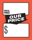 Fluorescent Slotted Sale Tags Our Price Regular Price