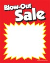 Slotted Sale Tags Blow-Out Sale