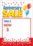 Slotted Sale Tags 5in x 7in Anniversary Sale