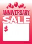 Slotted Sale Tags 5in x 7in Anniversary Sale red