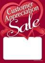 Slotted Sale Tags 5in x 7in Customer Appreciation