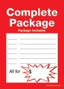 Slotted Sale Tags 5in x 7in Complete Package