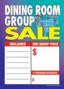 Slotted Sale Tags 5in x 7in Dining Room Group Sale...