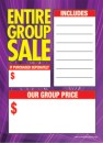Slotted Sale Tags 5in x 7in Entire Group Sale