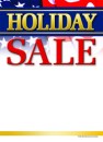 Patriotic Slotted Sale Tags 5in x 7in Holiday Sale flag