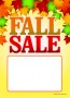 Seasonal Slotted Sale Tags 5in x 7in Fall Sale