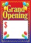 Slotted Sale Tags 5in x7 in Grand Opening balloons