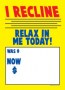 Slotted Sale Tags 5in x 7in I Recline, Relax In me Today