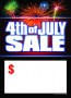 Seasonal Slotted Sale Tags 5in x 7in 4th of July Sale fireworks