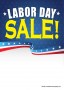 Sale Tags Slotted 5" x 7" Labor Day Sale 100 tags Seasonal Business Store Signs