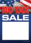Slotted Sale Tags 5in x 7in No Tax Sale(flag/money
