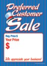 Slotted Sale Tags 5in x 7in Preferred Customer Sale