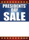 Seasonal Slotted Sale Tags 5in x 7in Presidents Day Sale