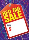 Slotted Sale Tags 5in x 7in Red Tag Sale