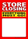 Sale Tags 5" x 7" Store Closing Everything Must Go (100 tags)