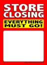 Sale Tags 5" x 7" Store Closing Everything Must Go (100 tags)