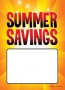 Seasonal Slotted Sale Tags  5in x 7in Summer Savings
