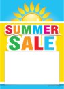 Seasonal Slotted Sale Tags 5in x 7in Summer Sale multi color
