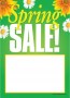 Seasonal Slotted Sale Tags 5in x 7in Spring Sale Flowers