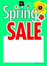 Seasonal Slotted Sale Tags 5in x 7in Spring Sale (5 Flowers)
