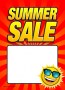 Seasonal Slotted Sale Tags 5in x 7in Summer Sale Sun