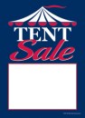Slotted Sale Tags 5in x 7in Tent Sale blue/red