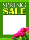 Seasonal Slotted Sale Tags 5in x 7in Spring Sale tulips