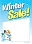 Seasonal Slotted Sale Tags 5in x 7in Winter Sale (snowman)