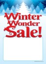 Seasonal Slotted Sale Tags 5in x 7in Winter Wonder Sale