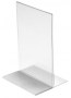Sign Holder 8 1/2w x 11h (V) Vinyl T-Style Table Top Stands