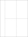 Window PC Laser Card 3 1/2 x 5 1/2 blank white