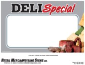 PC Printable Laser Cards Signs 7 inch x 11 inch  Deli Specials