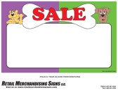 PC Printable Laser Price Tags 7in x 11in Sale Pet Store Design