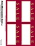 Retail PC Printable Laser Price Tags 3 1/2in x 5 1/2in Maroon Sale