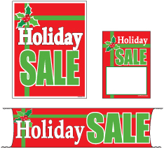 Retail Promotional Sign Mini Small and Large Kits 4 piece Holiday Sale gift
