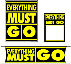 Small Sign Kit (4 piece) Promotional Kit Everything Must Go