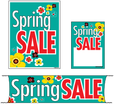 Retail Business Store Signs Advertising Small - 4 Piece Sign Kit 3 Sizes to Choose from SKTCLO 4 Piece KitClose Out Sale Multi-Color Flooring & Seasonal Furniture