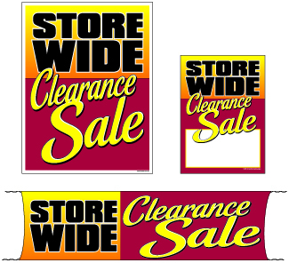 Mini Clearance Sale Retail Sign Kit