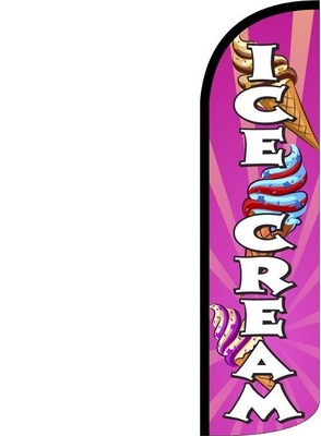 ICE CREAM1 11.5' Standard Swooper Feather Flag Banner