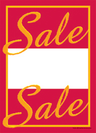 Slotted Sale Tags 5in x 7in Sale Sale