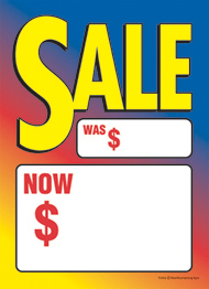 Retail Slotted Sale Tags 5in x 7in Sale multicolor