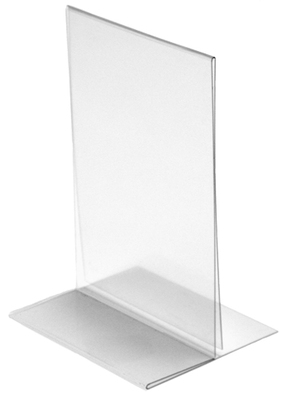 Sign Holder 5w x 7h (V) Vinyl T-style Table Top Stands