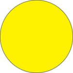 Fluorescent Labels Blank Round 1 1/2in Chartreuse 500 per roll