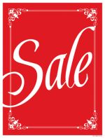 Retail Sale Signs Posters Sale red white